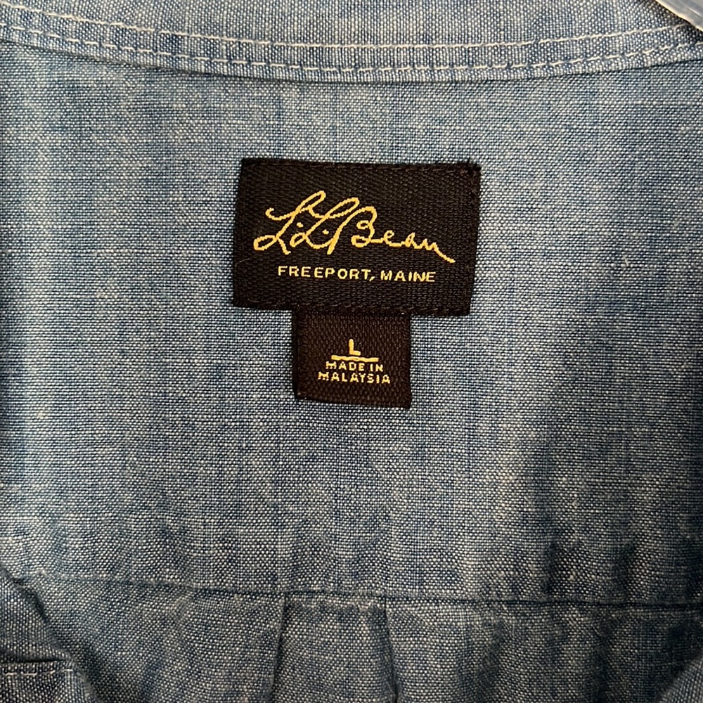 L.L. Bean chambray long sleeve - Picture 2 of 3